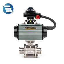 Non-retention Sanitary Pneumatic Actuator Ball Valve with Signal Switch Box